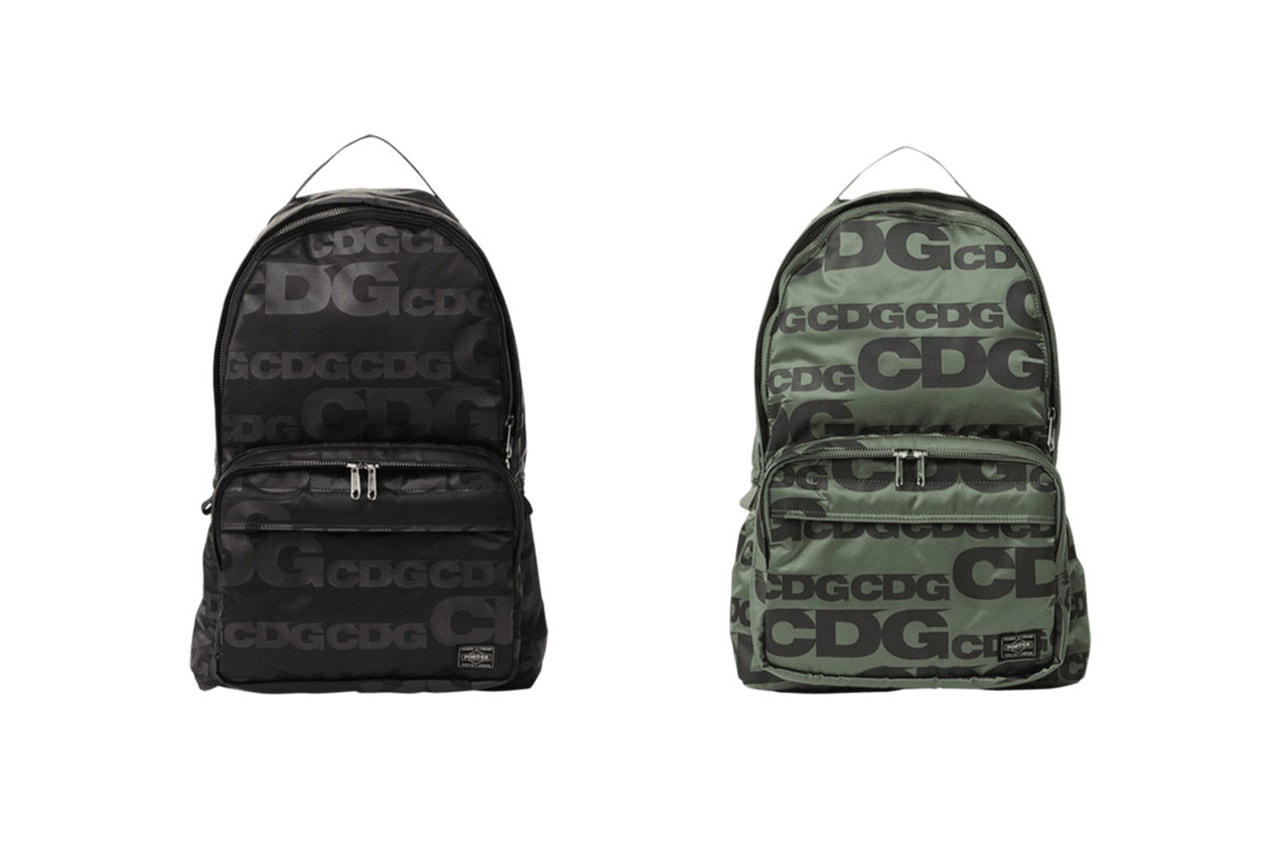 COMME des GARCONS CDG Logo Backpacks Black Green