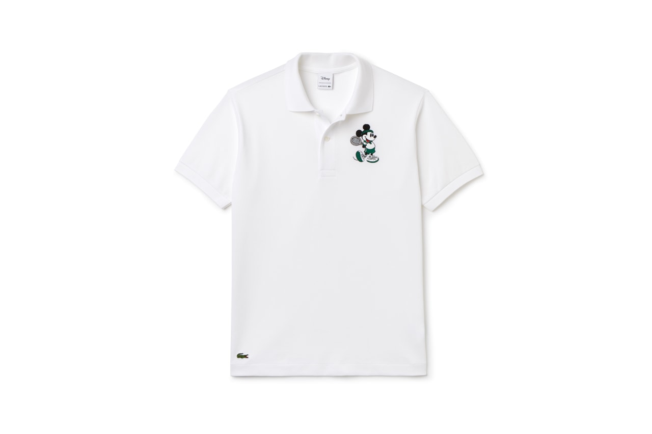 Disney x LACOSTE Capsule Collection Mickey Mouse Collared Shirt White