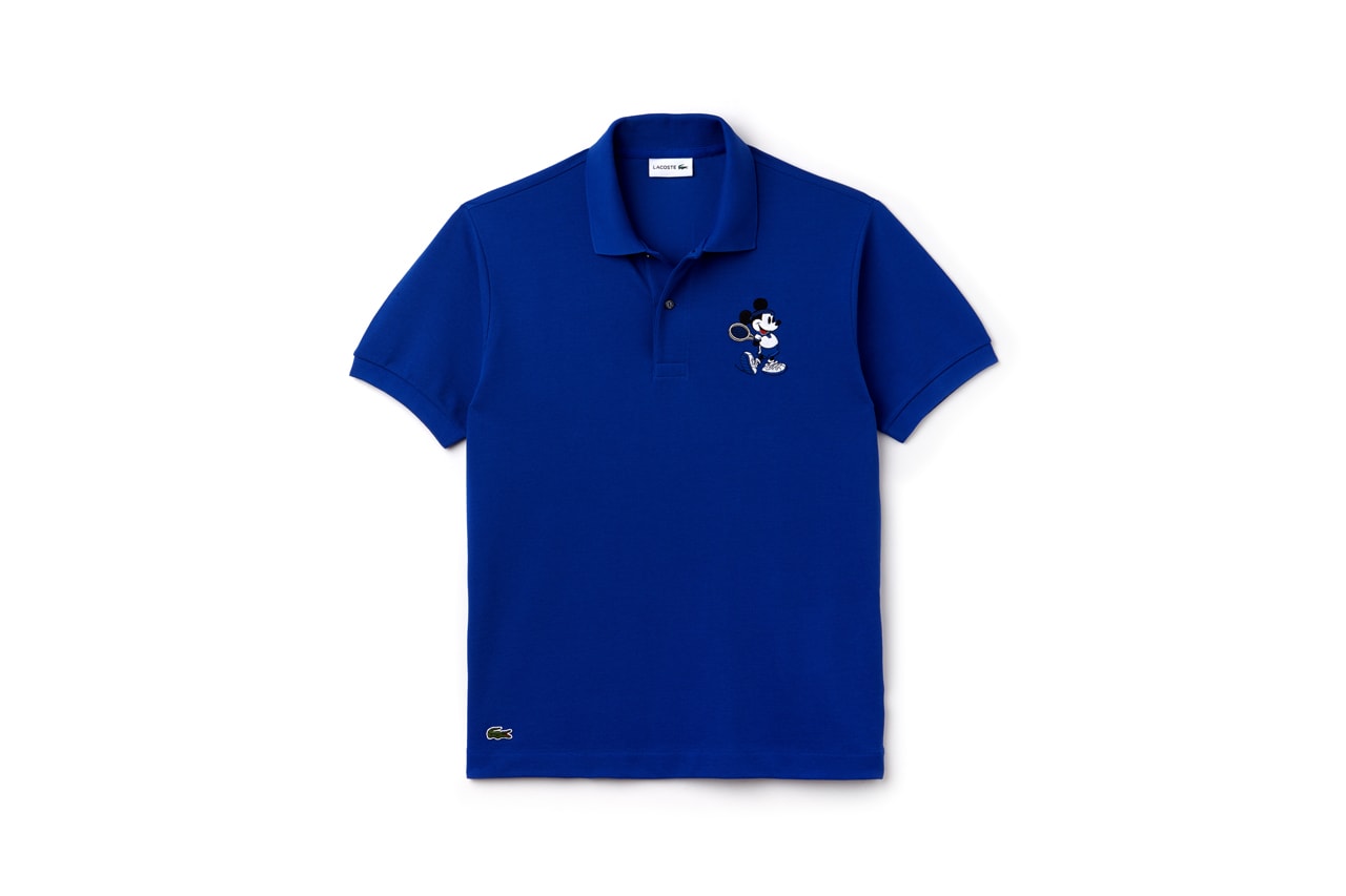 Disney x LACOSTE Capsule Collection Mickey Mouse Collared Shirt Royal Blue