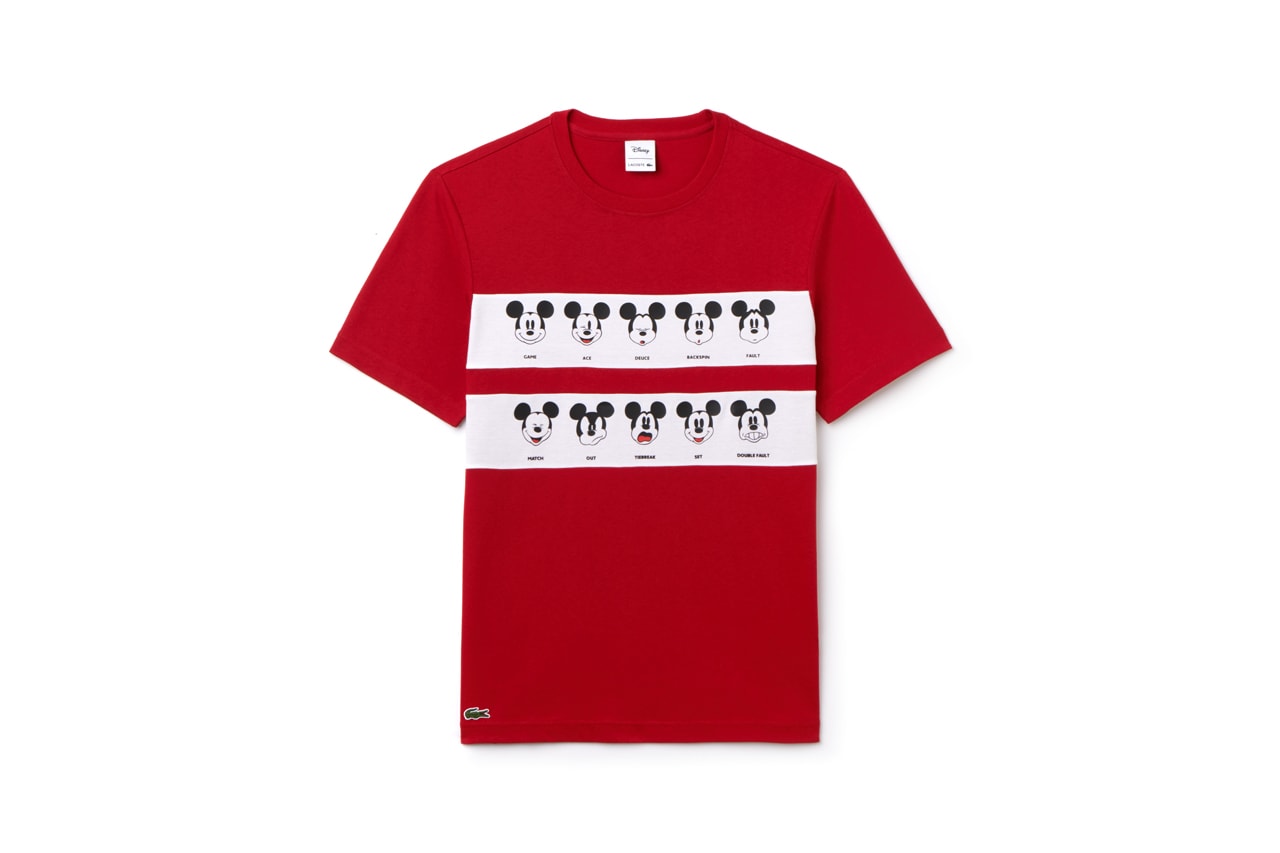 Disney x LACOSTE Capsule Collection Mickey Mouse T-shirt Red