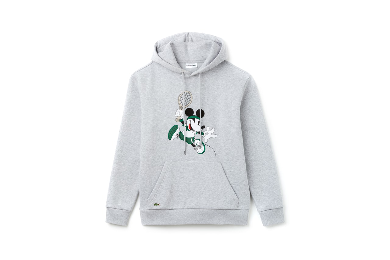 Disney x LACOSTE Capsule Collection Mickey Mouse Hoodie Grey