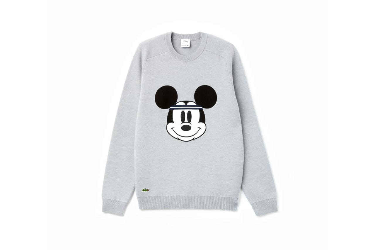 Disney x LACOSTE Capsule Collection Mickey Mouse Sweatshirt Grey