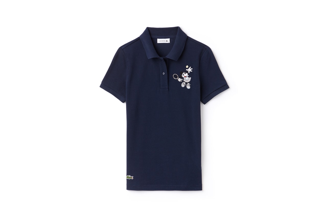 Disney x LACOSTE Capsule Collection Minnie Mouse Collared Shirt Blue