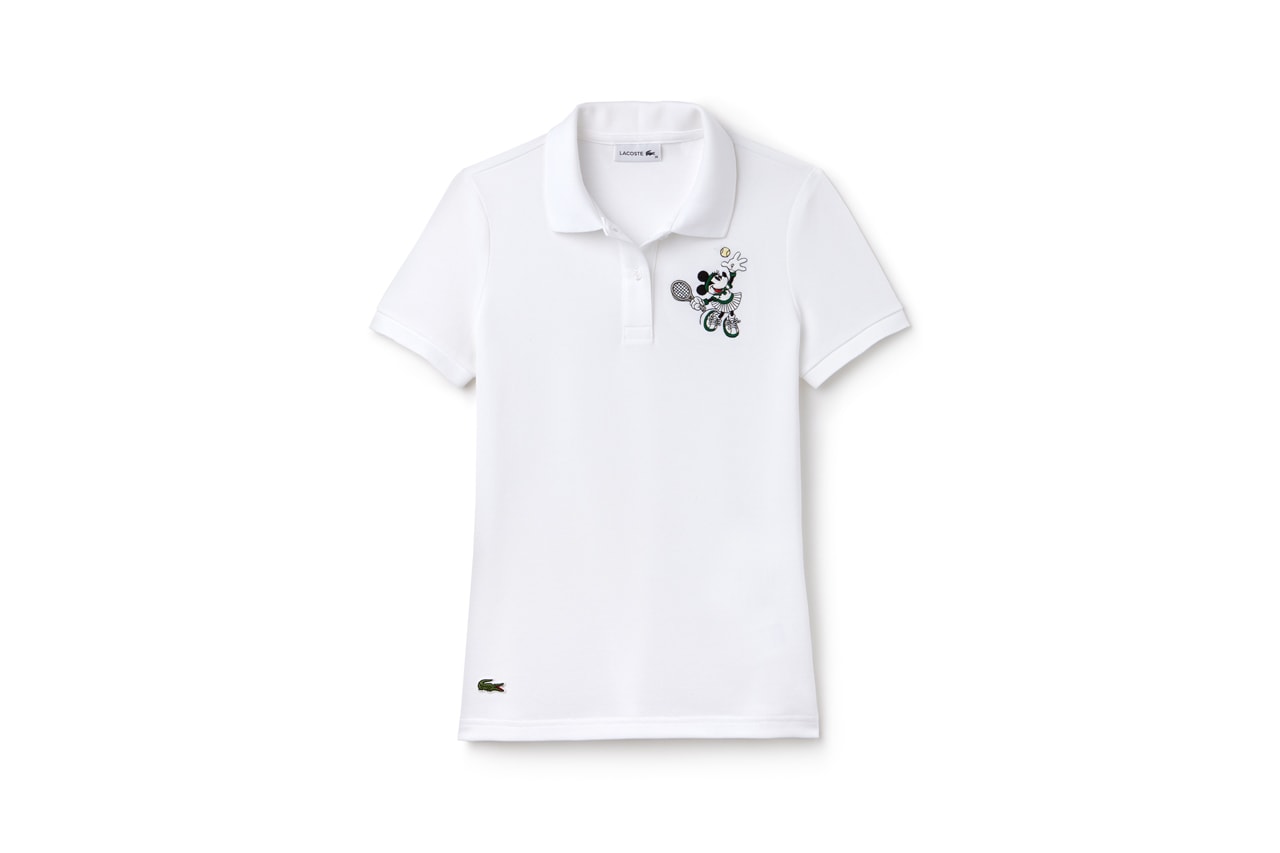 Disney x LACOSTE Capsule Collection Minnie Mouse Collared Shirt White