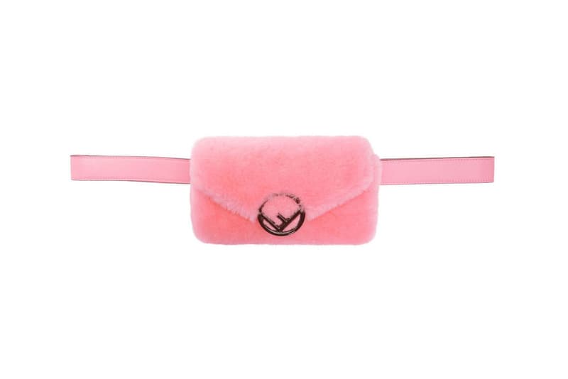 Fendi Shearling Belt Bag Pink