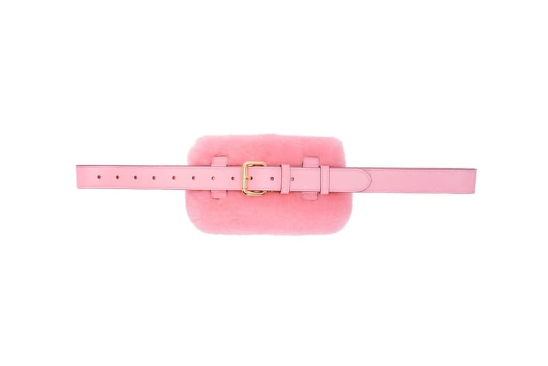 Fendi Shearling Belt Bag Pink