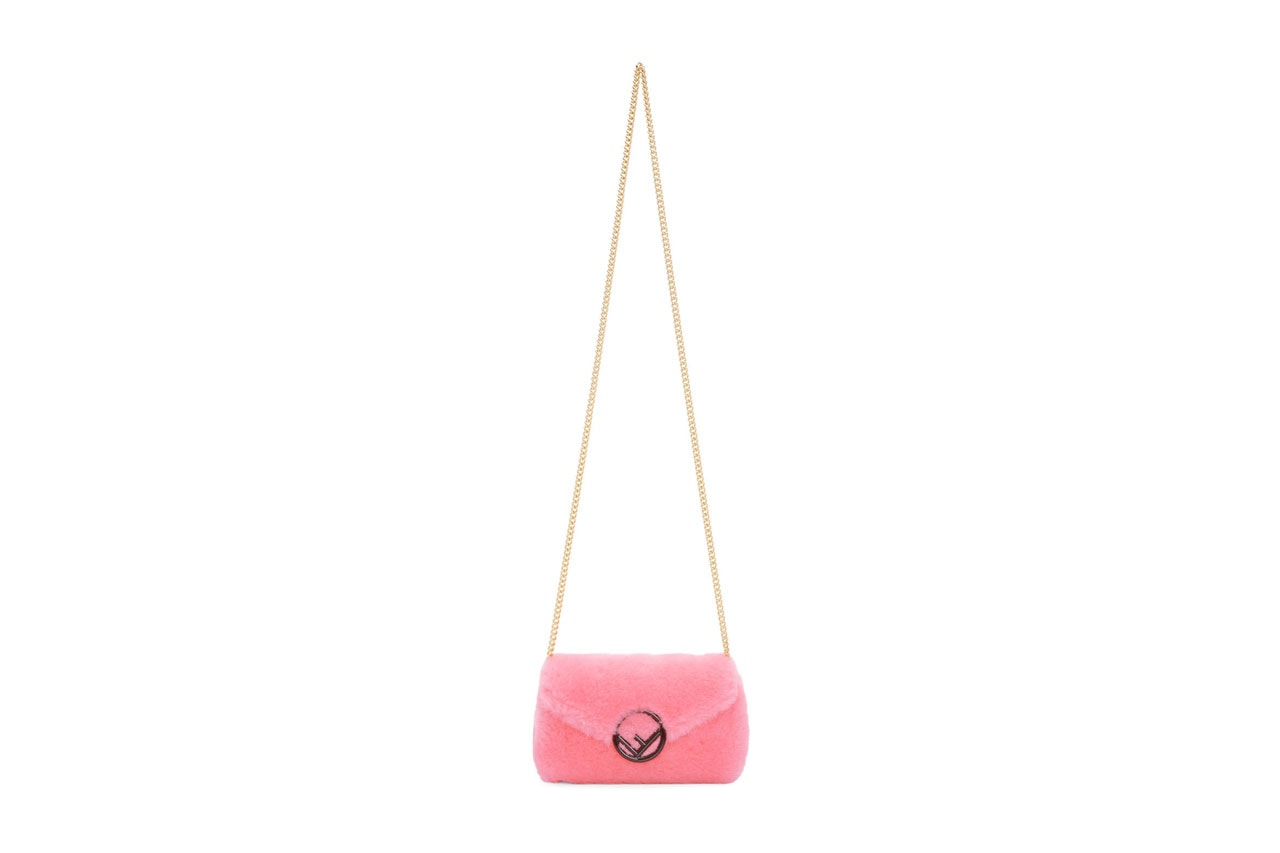 Fendi Shearling Belt Bag Pink