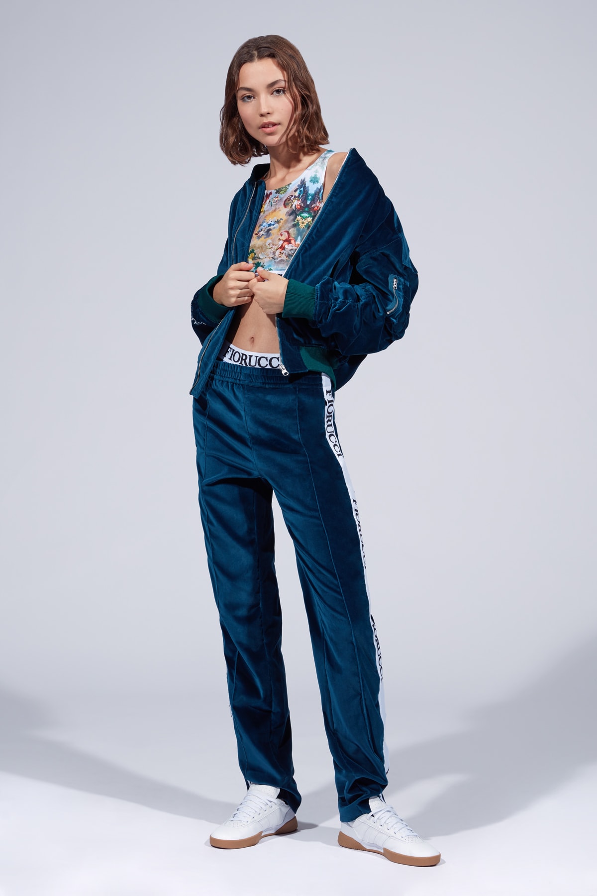 Fiorucci Spring Summer 2019 Collection Lookbook Velour Sweatsuit Blue