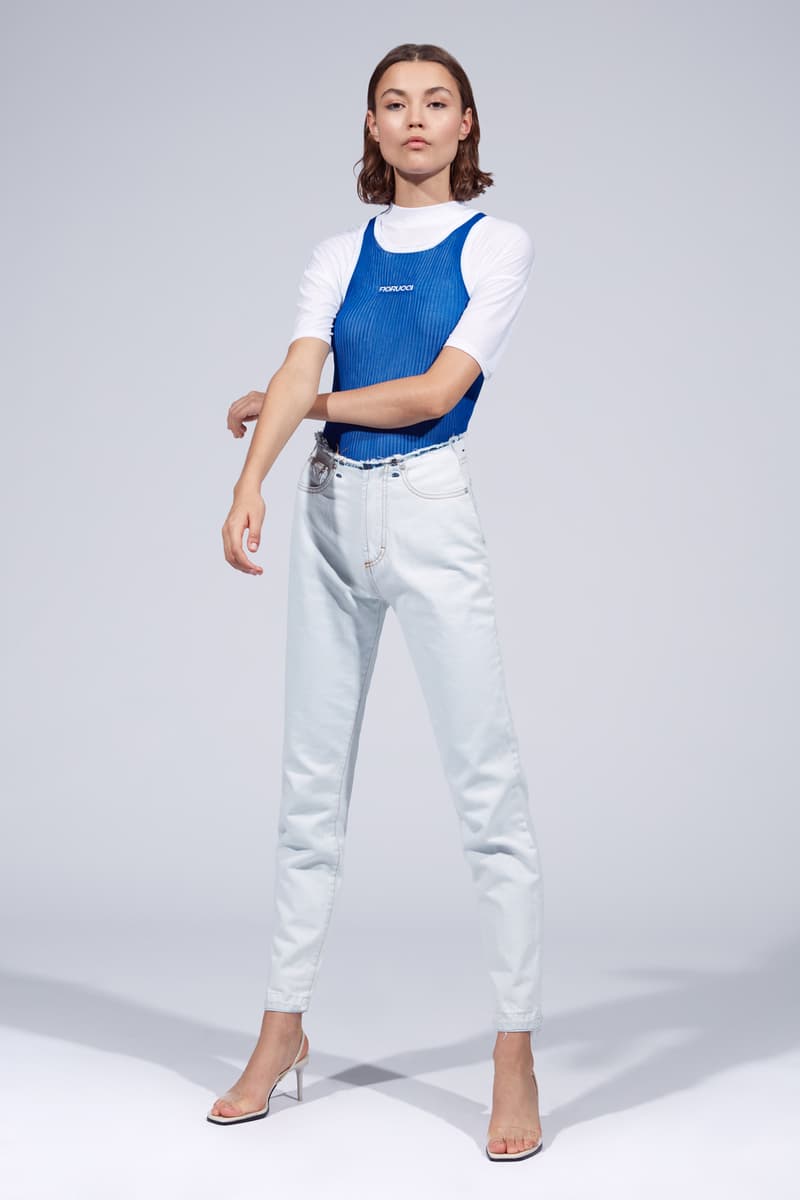 Fiorucci Spring Summer 2019 Collection Lookbook Tank Top Blue T-shirt White