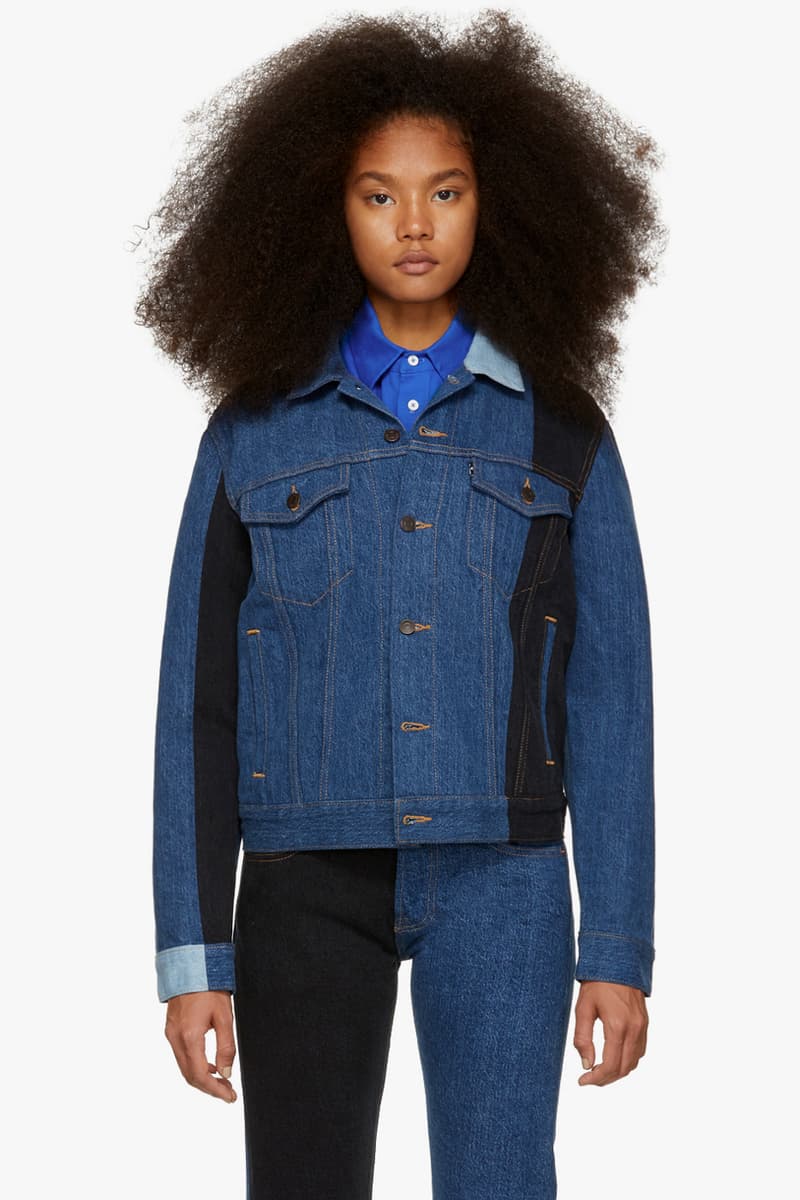 Gosha Rubchinskiy Final Fall Winter 2018 Drop Levi's Denim Patchwork Jacket Navy