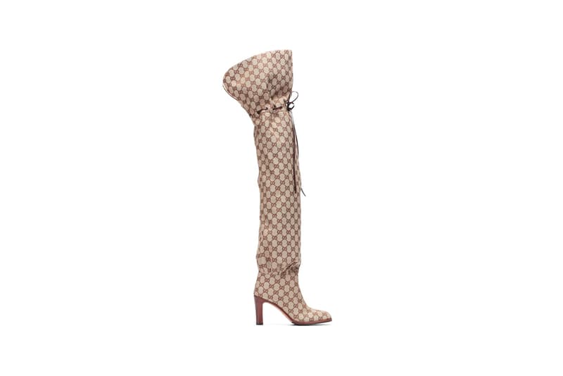 Gucci Original GG Logo Over-The-Knee Boots Brown