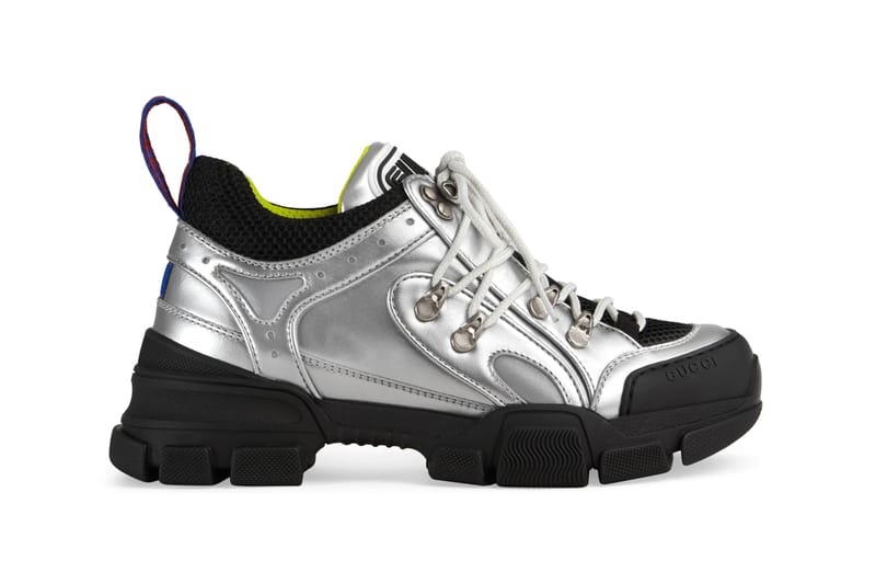 black silver sneakers