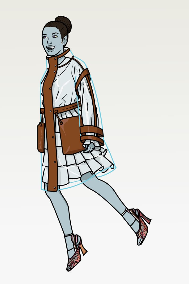 Halloween Character Zombie Fendi Spring Summer 2019 Coat Transparent Brown