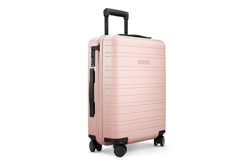 pink suitcase with charger