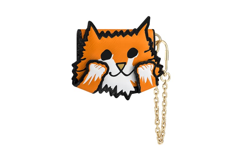 Louis Vuitton Grace Coddington Cruise 2019 Collaboration Cat Orange Chain Wallet