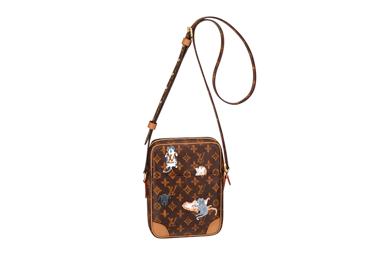 Louis Vuitton Grace Coddington Cruise 2019 Collaboration Cats Monogram Bag Crossbody