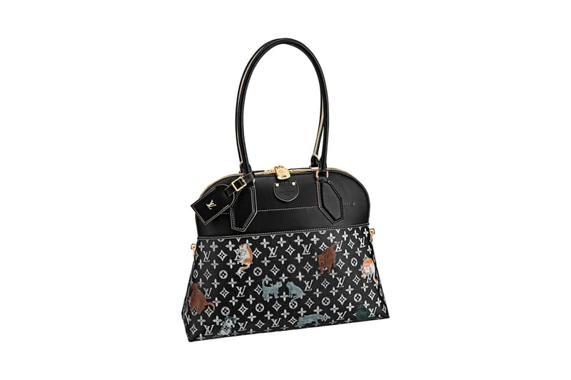 Louis Vuitton Grace Coddington Cruise 2019 Collaboration Cats Monogram Black Bag