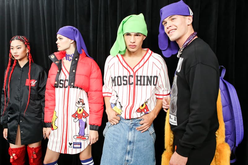 Moschino x H&M Collection Backstage Look Top Black Jersey White Red