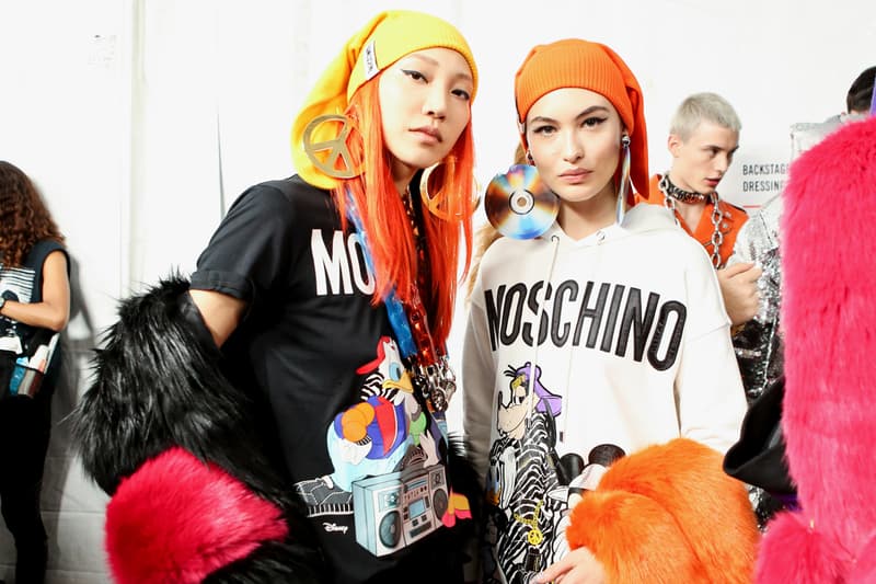 Moschino x H&M Collection Backstage Look Soo Joo Park Shirt Jacket Black