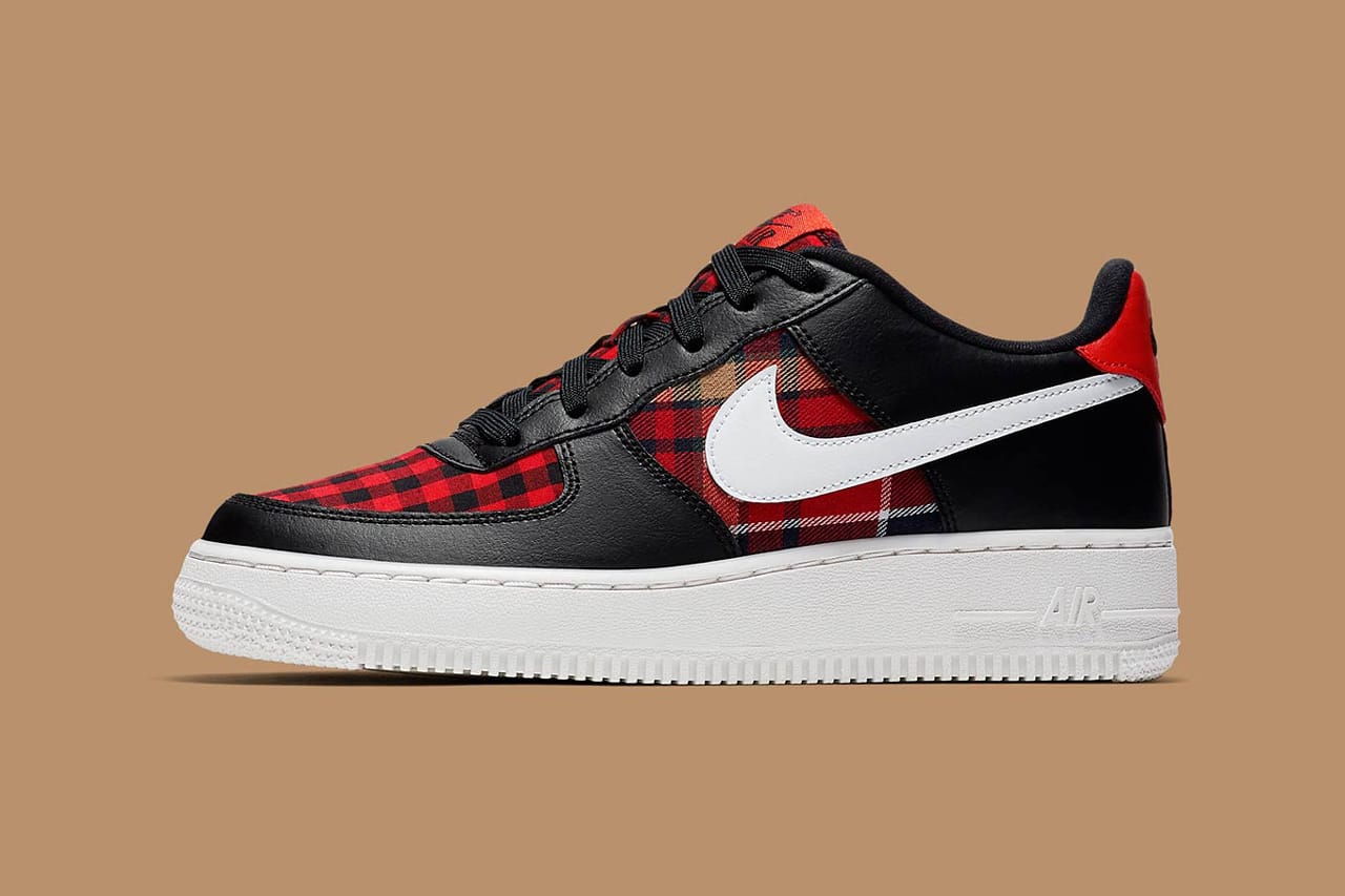 nike air force 1 red white and black