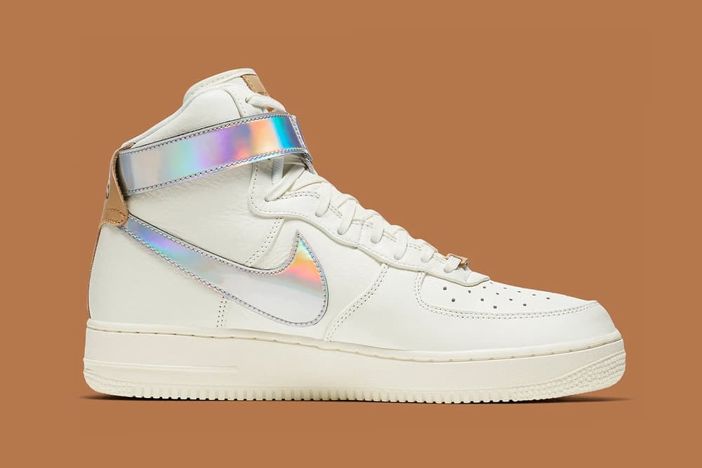nike air force 1 high nai ke holographic iridescent shanghai the bund china