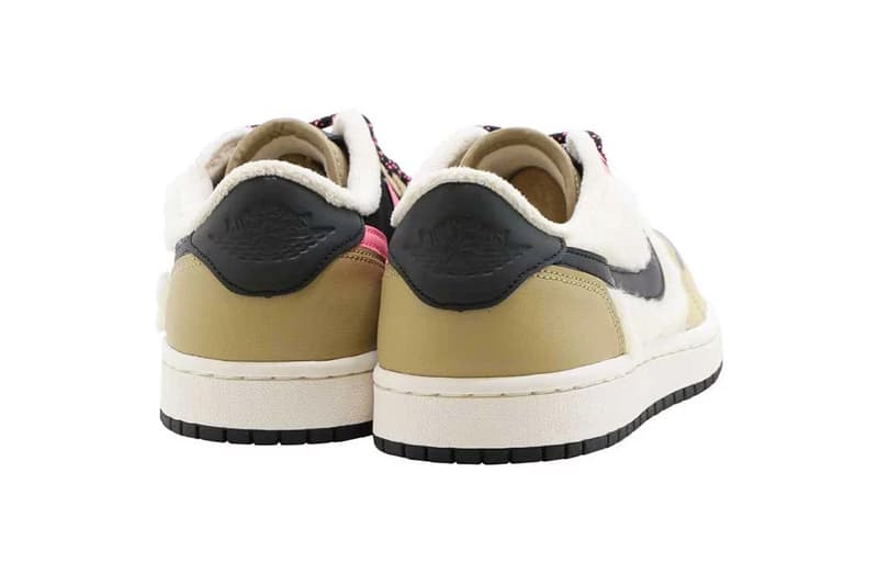 nike air jordan 1 low sherpa fleece millennial pastel pink beige