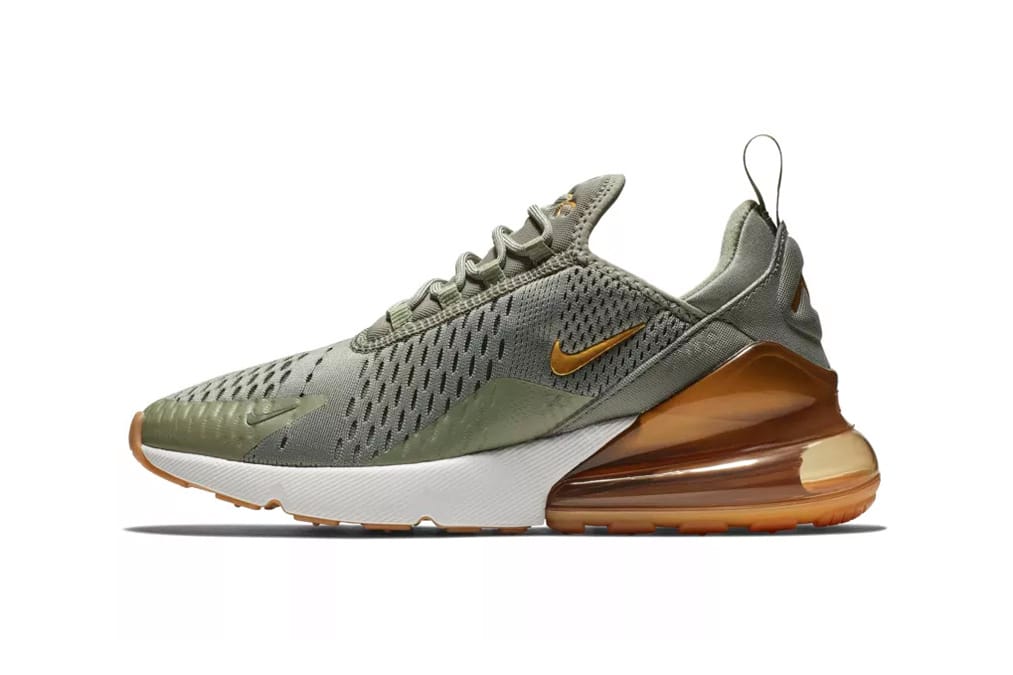 green and gold nikes
