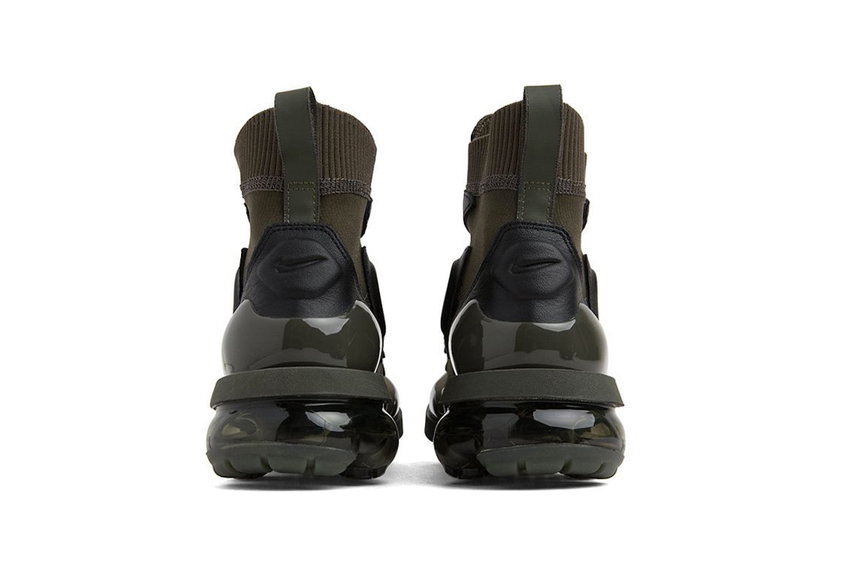 Nike Air VaporMax Light II Black Khaki Boots Fall Winter Shoe Sneaker Hybrid 