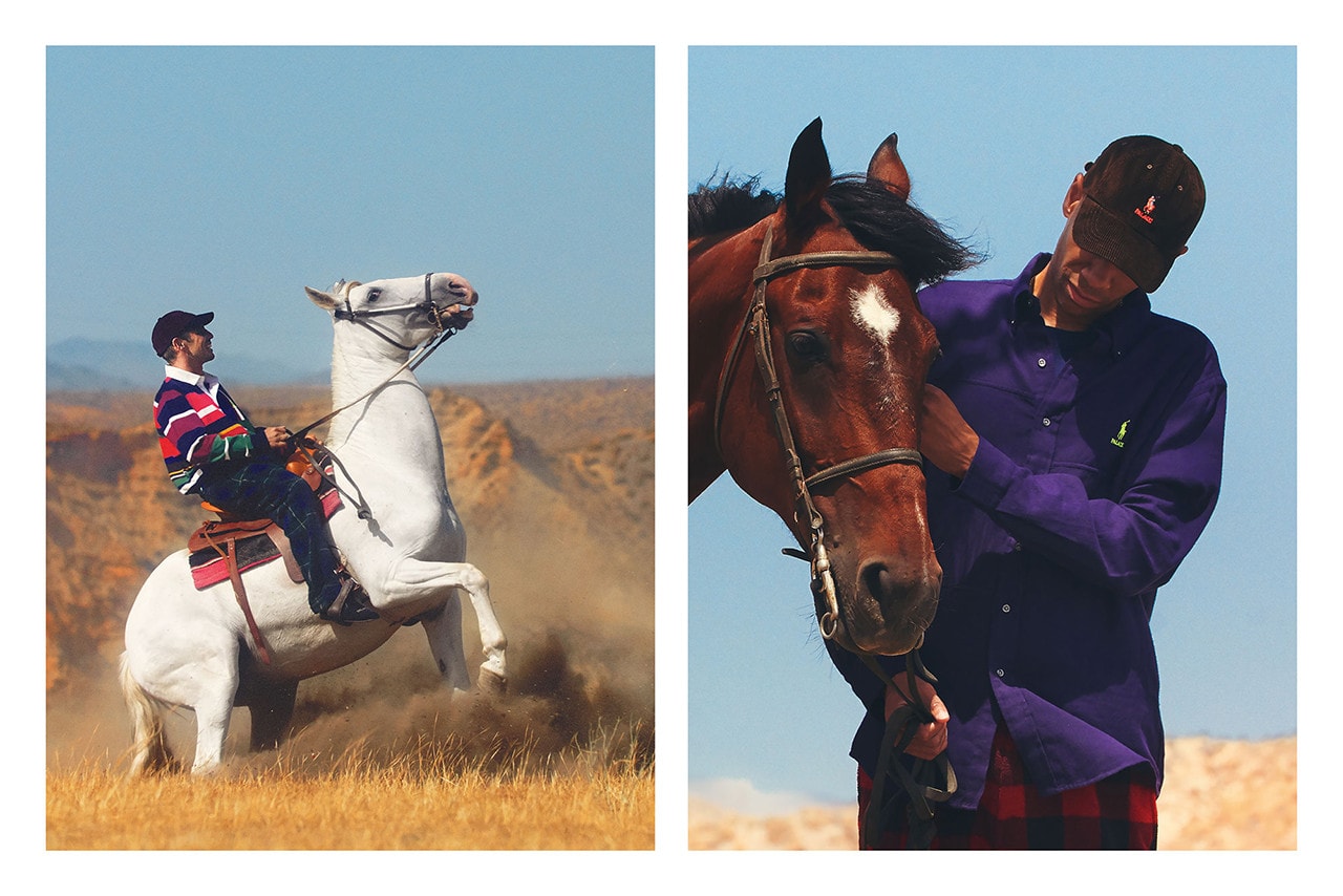 Palace Skateboards x Polo Ralph Lauren Collection Lookbook Rugby Shirt Blue Red Blue Collared Top Purple