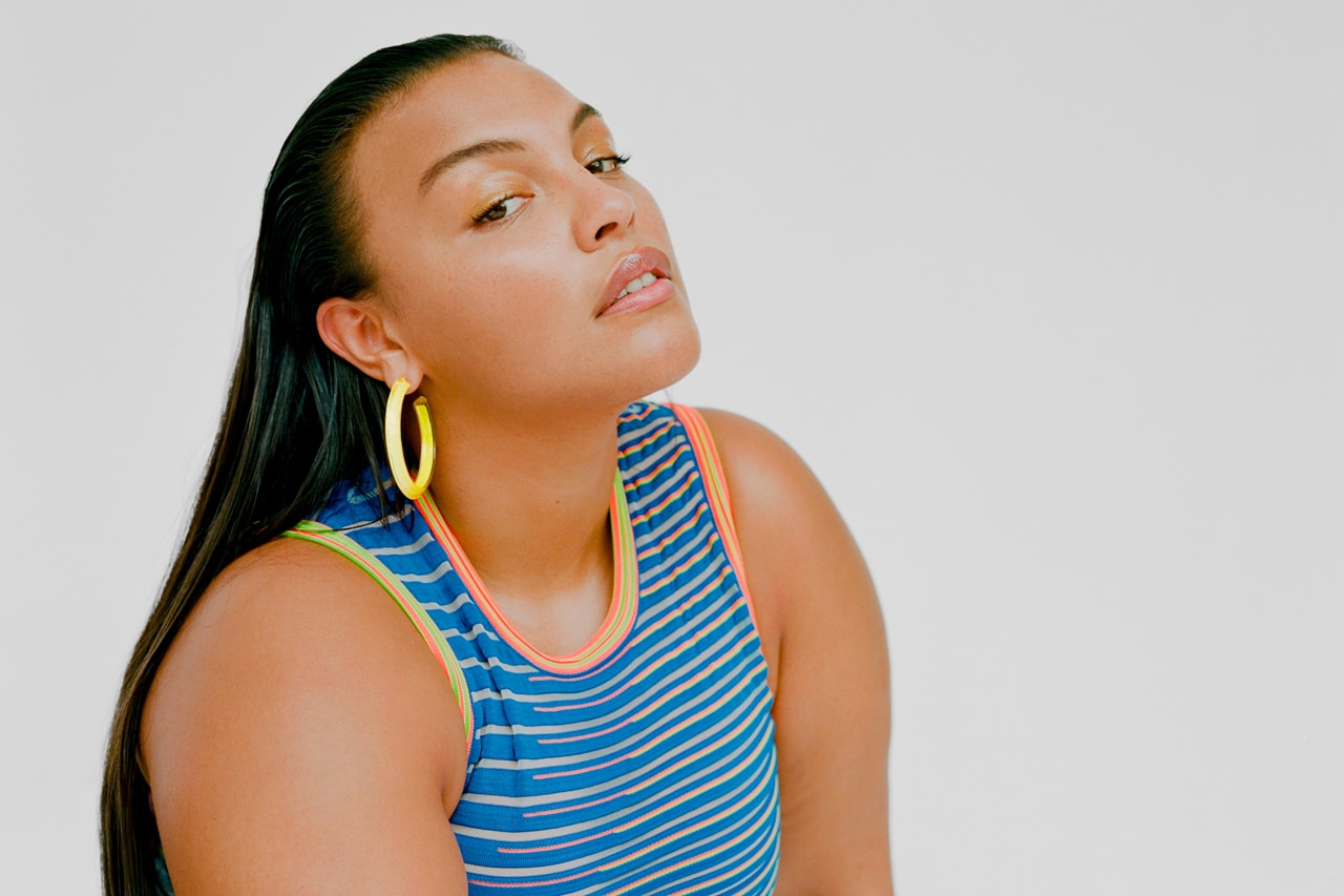 LOUCITE by Alison Lou Paloma Elsesser Campaign Medium Jelly Hoops Neon Yellow