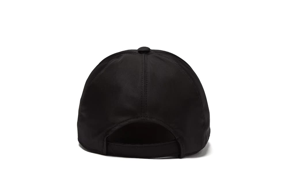 Prada Black Nylon Logo Baseball Cap Pink Accessory Fashion Print