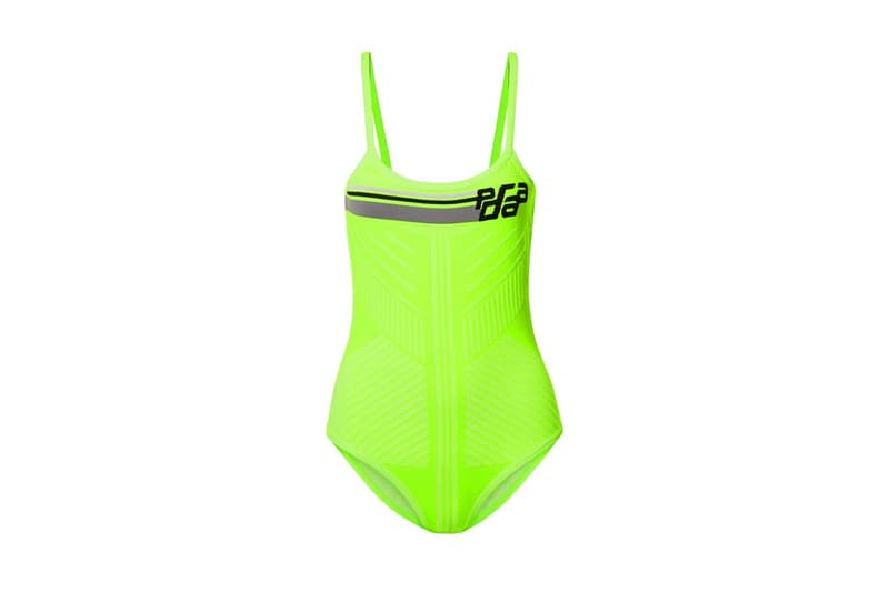 Prada Tech Jersey Bodysuit Neon Green