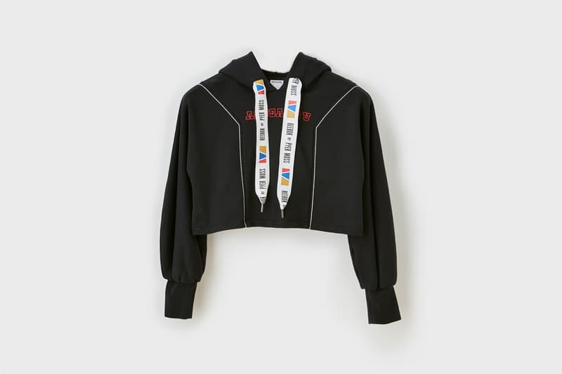 Pyer Moss x Reebok Fall Winter 2018 Collection 1 Cropped Hoodie Black