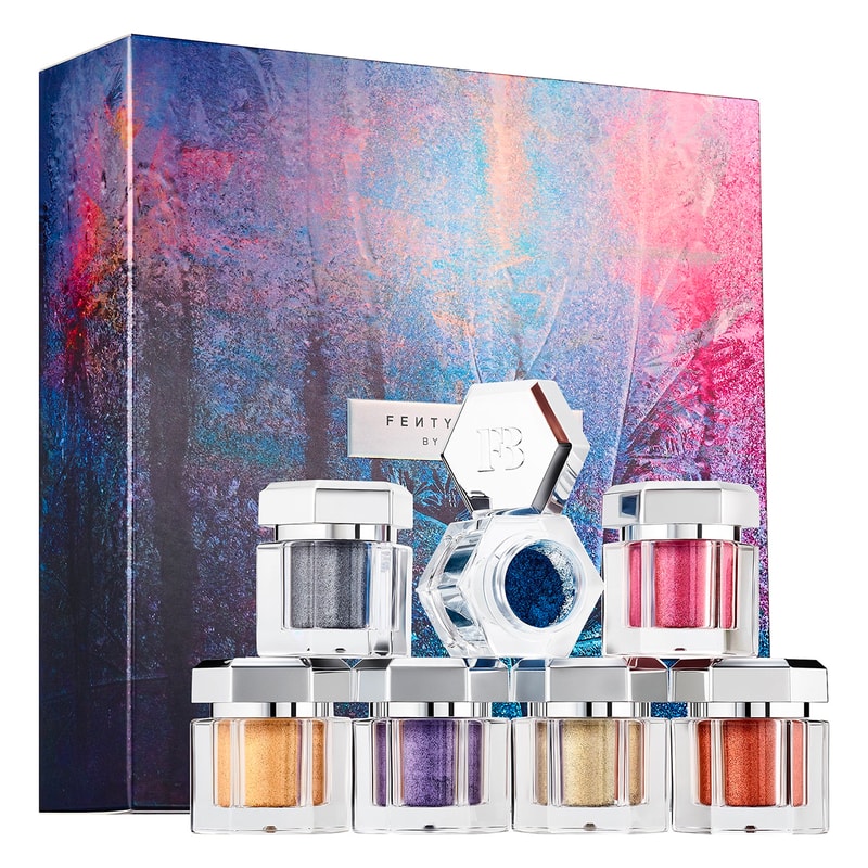 Rihanna Fenty Beauty Holiday 2018 Makeup Chillowt Avalanche All-Over Metallic Powder Set