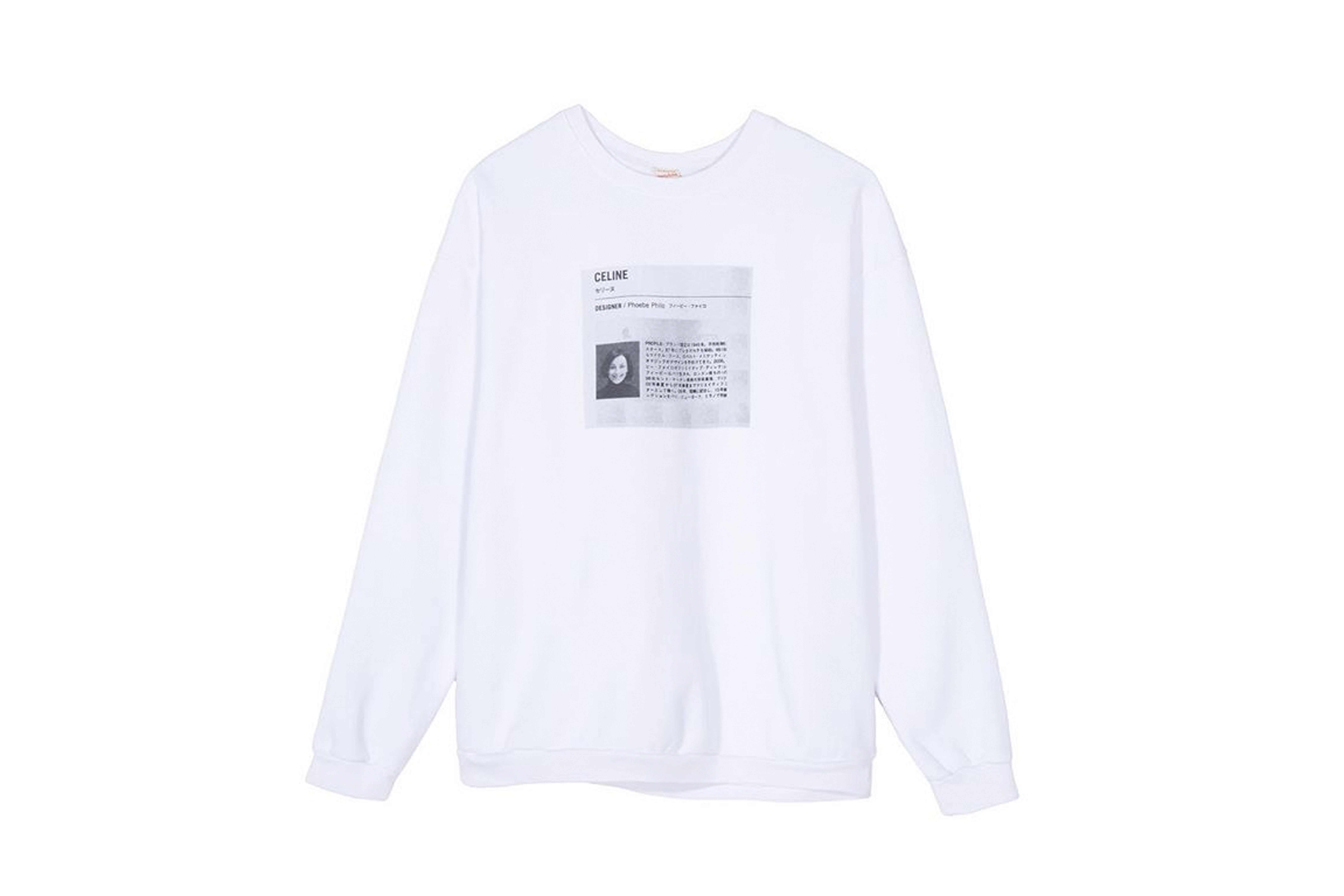 Sporty & Rich Celine Phoebe Philo Sweatshirt White Print Homage Restock