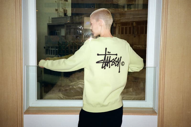 Stussy Basic Logo Sweatshirt Green Black