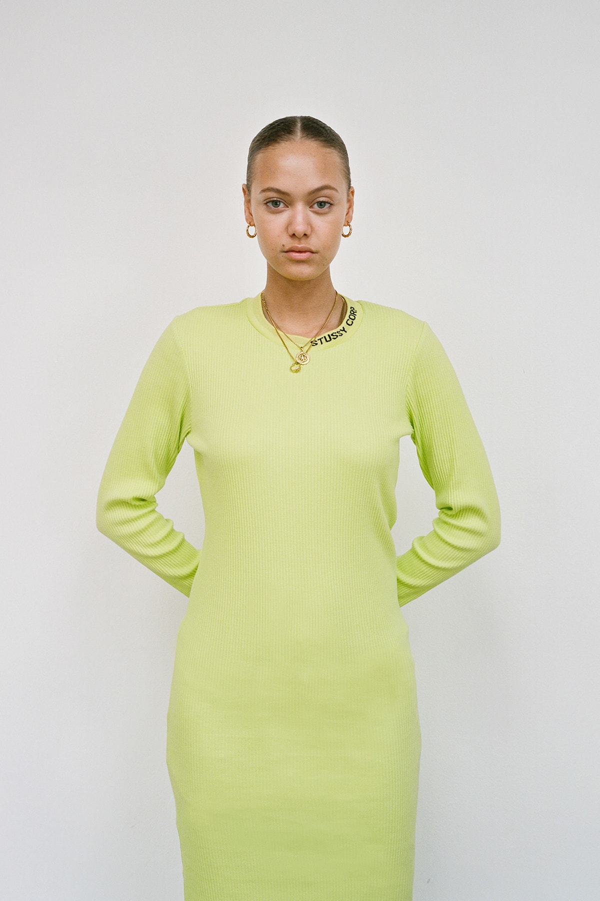 Stussy Women's Holiday 2018 Collection Lookbook Dress Bright Green