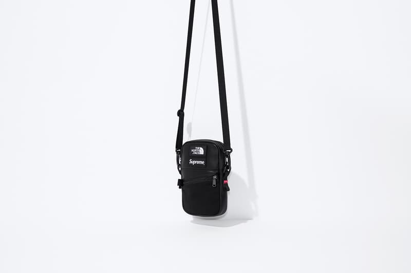 Supreme x The North Face Fall 2018 Leather Collection Mountain Shoulder Bag Black