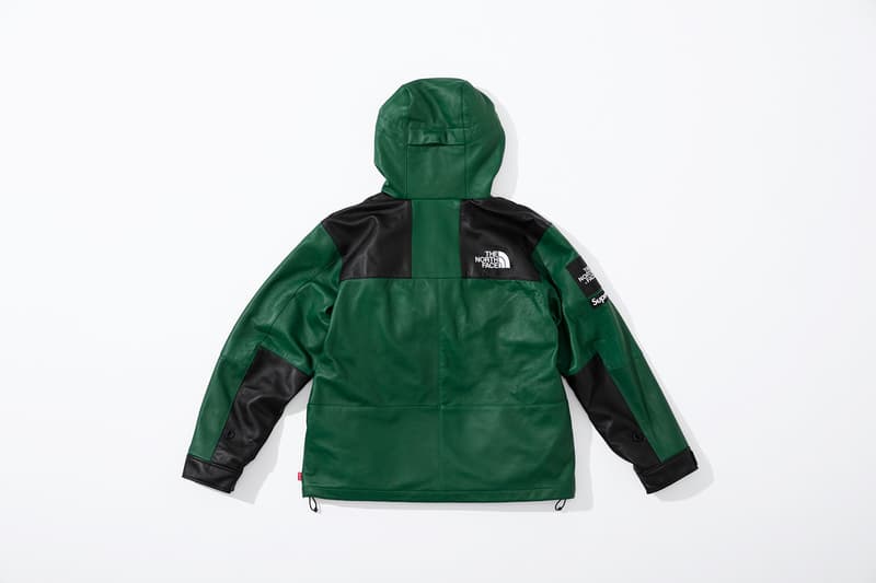 Supreme x The North Face Fall 2018 Leather Collection Mountain Parka Green