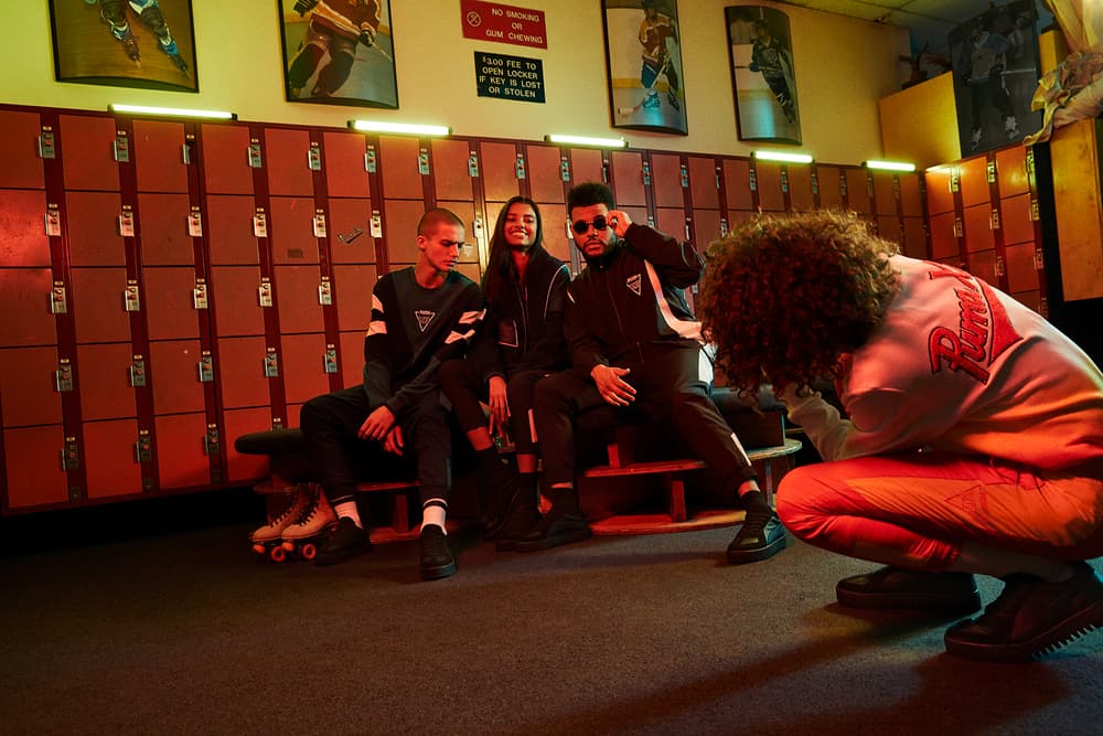 the weeknd xo puma terrain fall winter collaboration drop 1 90s archive track pants beanie backpack jackets bomber