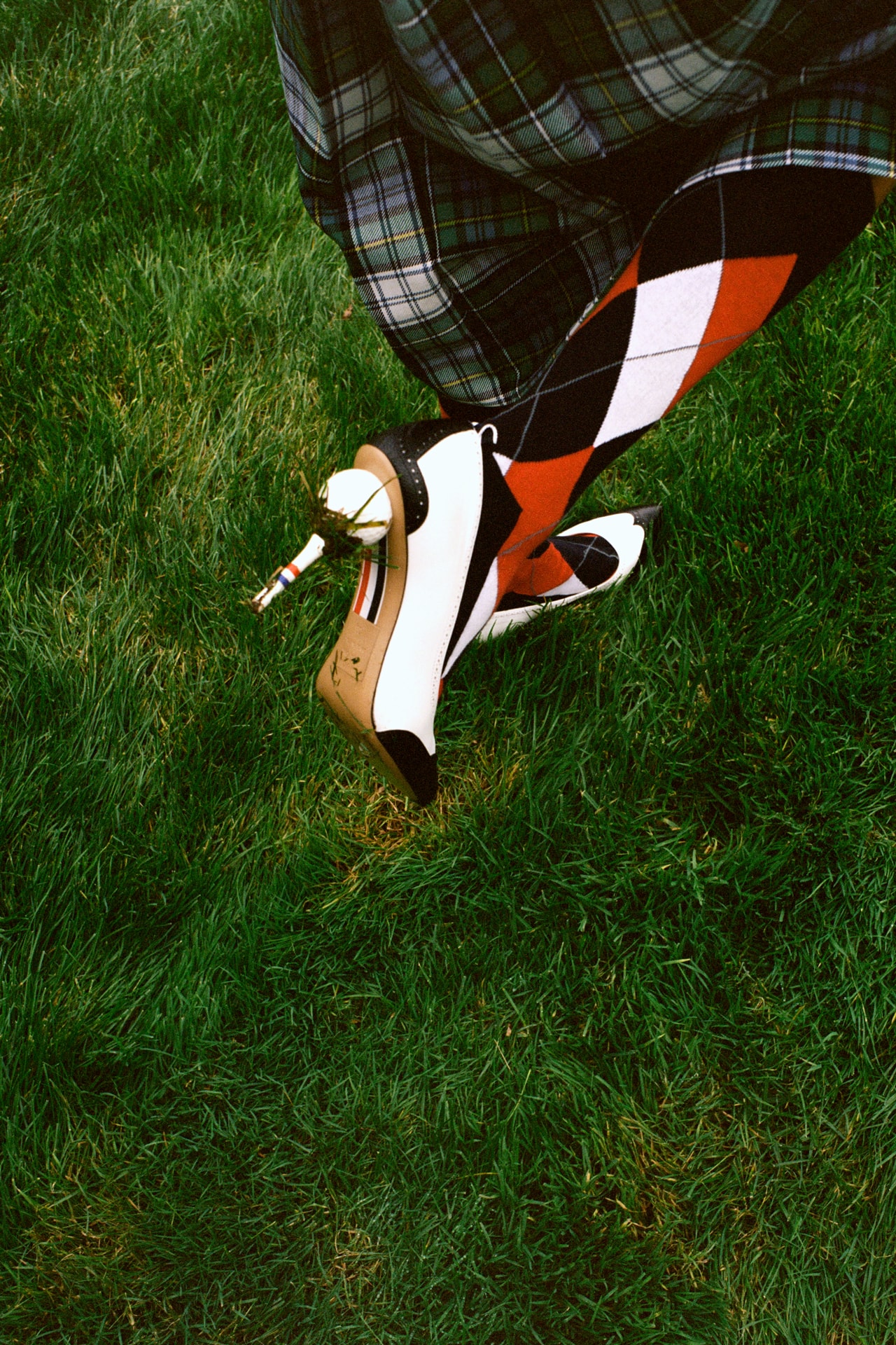 Thom Browne Golf Capsule Collection Heels White Navy Silver