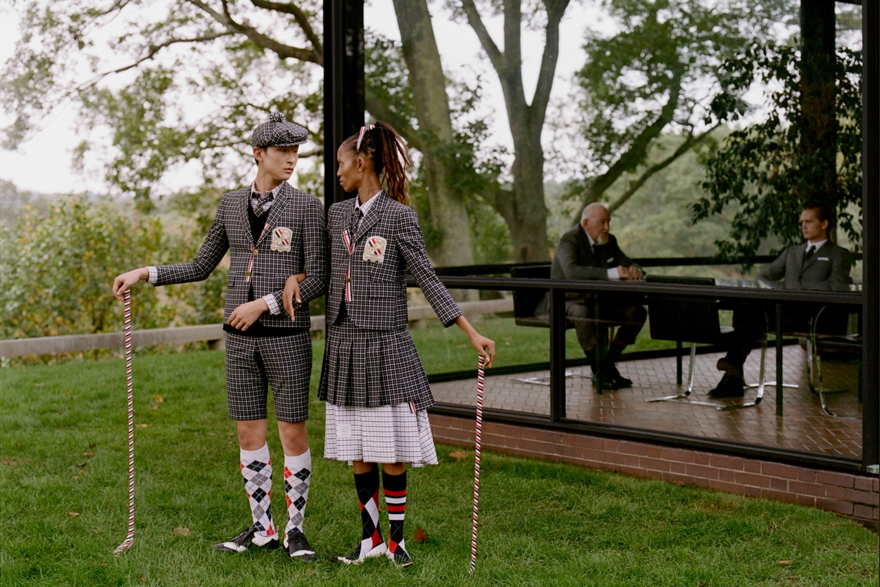 Thom Browne Golf Capsule Collection Plaid Suits Black White