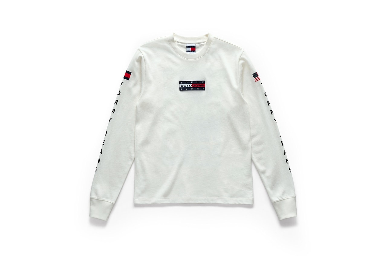 Tommy Jeans Outdoors Fall 2018 Capsule Collection Long Sleeve T-shirt White