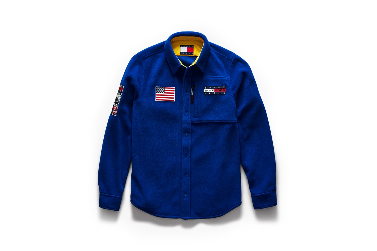 Tommy Jeans Outdoors Fall 2018 Capsule Collection Fleece Shirt Blue