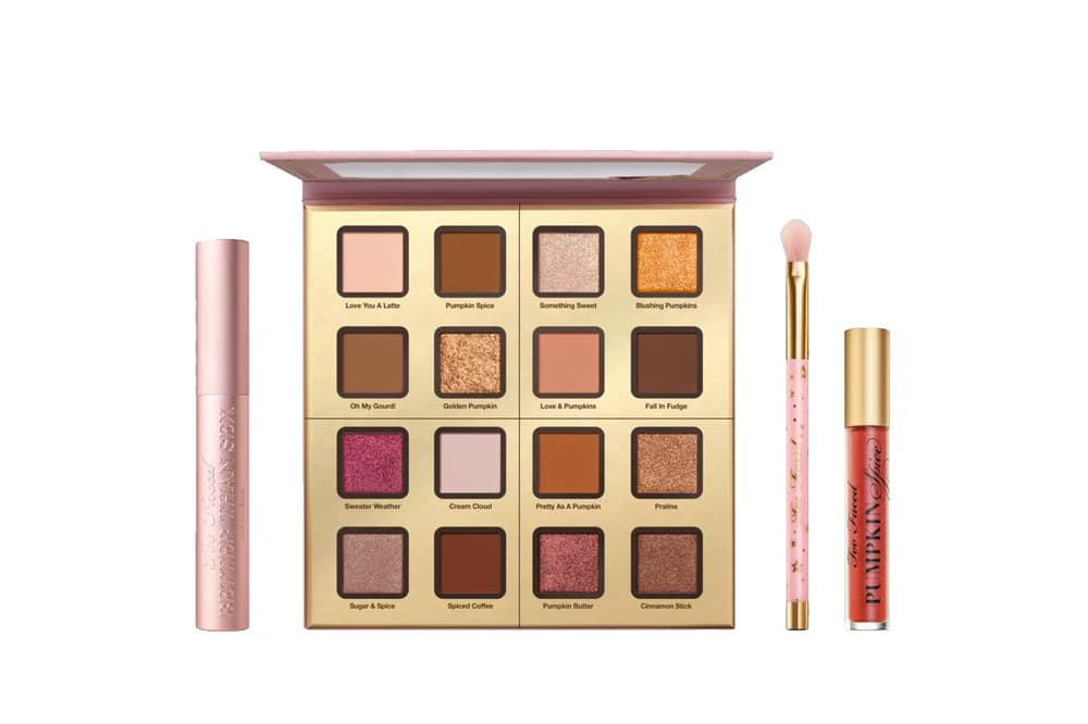 Too Faced Launches a Pumpkin Spice Collection Makeup Liquid Lipstick Eyeshadow Palette Fall