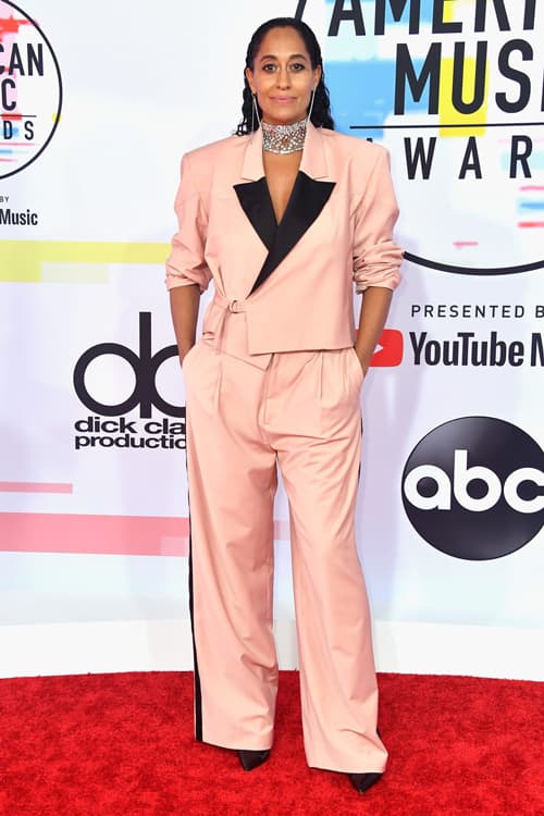 2018 American Music Awards Tracee Ellis Ross Pyer Moss Suit Pink