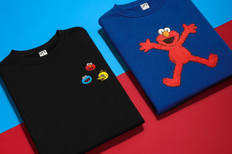 KAWS Uniqlo UT Sesame Street Second Collection Sweatshirt Hoodie T-shirt Plushies Plush Toys Bert Ernie Big Bird Elmo Cookie Monster