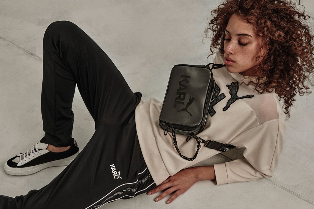 Karl Lagerfeld x PUMA Collection Bag Sweatpants Black Shirt Cream