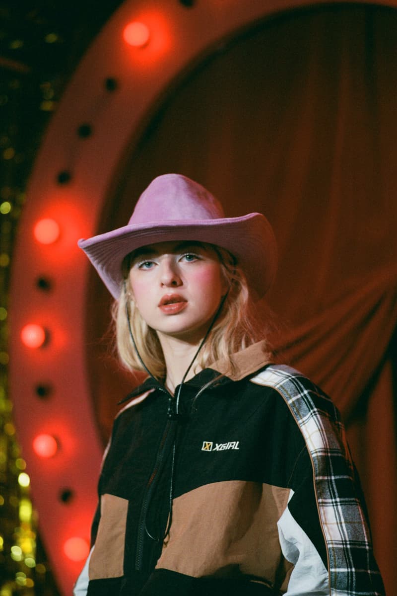 X-Girl Fall Winter 2018 Collection Anais Gallagher Campaign Plaid Shirt Brown Black Hat Pink