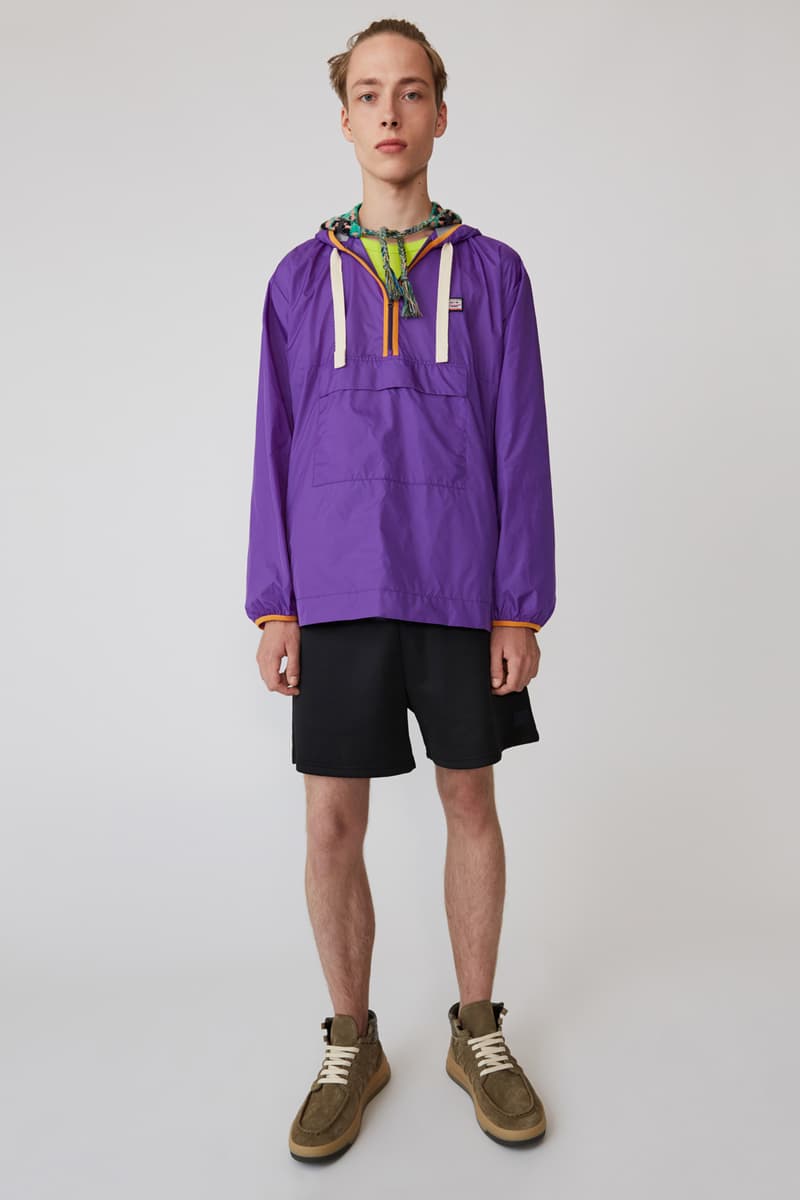 Acne Studios Spring/Summer 2019 Face Collection Jacket Purple Shorts Black